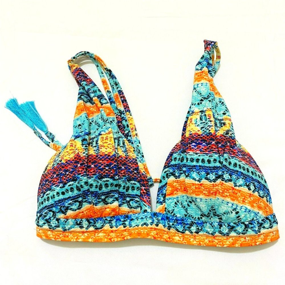 NWOT ATHENA Tribal Print Halter Bikini Top Women's Size 6